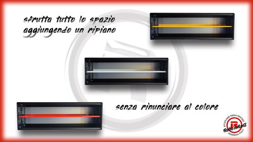 I Colori I Ripiani sono disponibiili in tre colori: Rosso Giallo e Bianco.